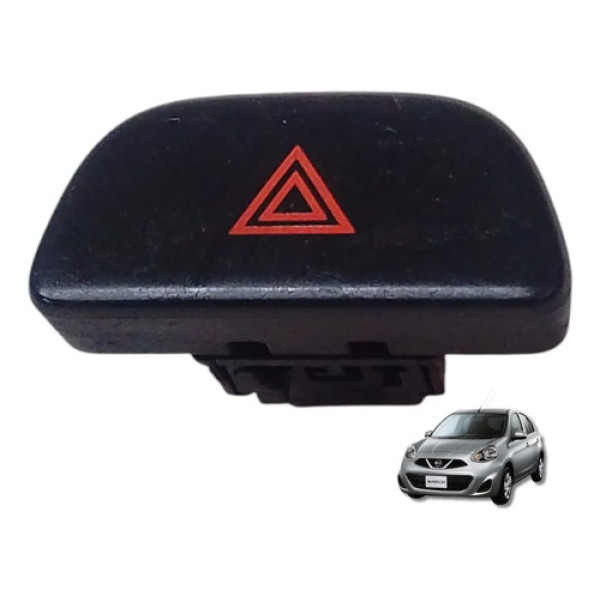 Comando Interruptor Botão Pisca Alerta Nissan Versa 2014 Preto