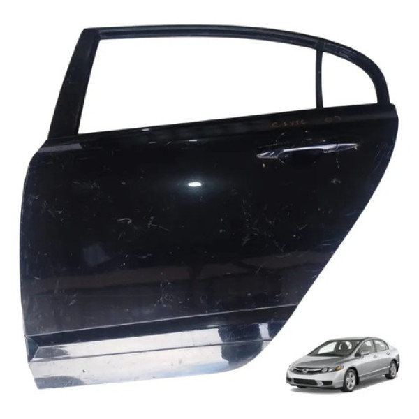 Porta Traseira Esquerda New Civic 2007 2008 A 2011 Traseira Esquerdo
