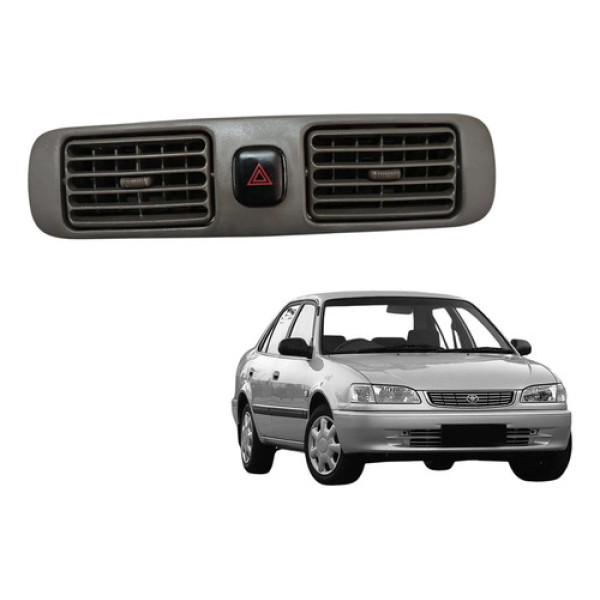 Difusor Ar Central Botão Alerta Corolla 98 99 200 2001 2002