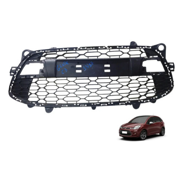 Grade Frontal Citroen C3 2013 A 2016 Preto Fosco