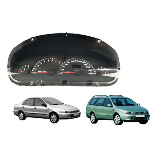 Painel Instrumento Fiat Marea Brava Rpm 240 Km/h 1998 2007 Preto