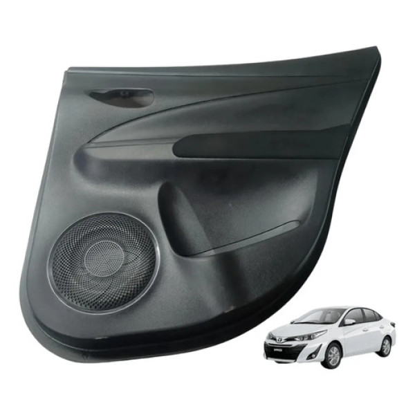 Forro Cartão Porta Traseira Direita Toyota Yaris 2018 2022 Preto