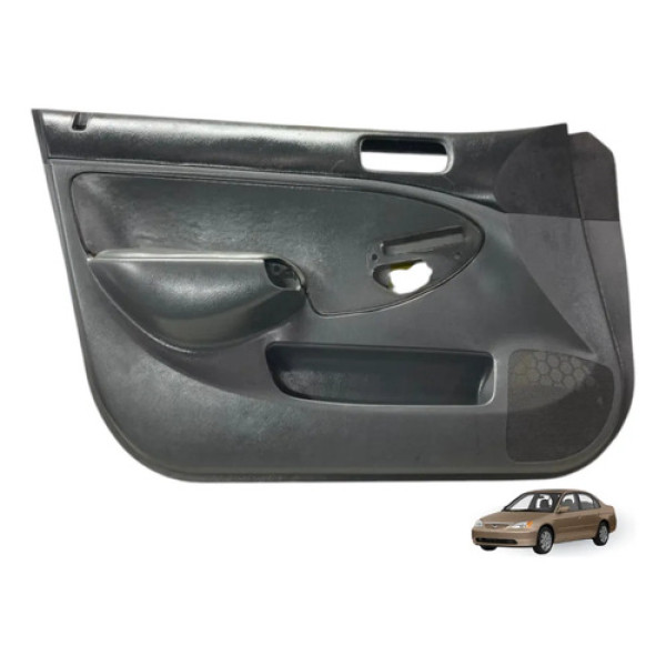 Forro Porta Dianteira Esquerda Honda Civic 2001 A 2005 Cinza-escuro