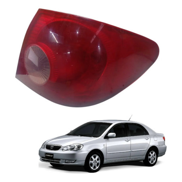 Lanterna Traseira Direita Corolla 2003 2004 2005 2006 2007 Direito/passageiro Vermelho