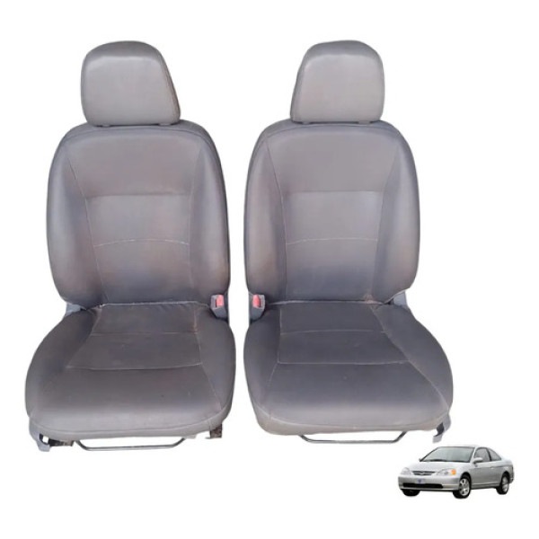 Jogo Bancos Honda Civic 2001 2002 A 2006 Cinza
