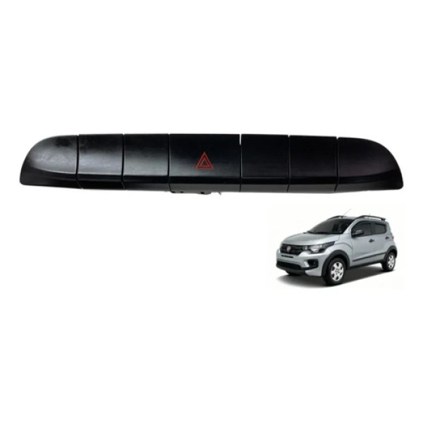 Comando Pisca Alerta Fiat Mobi 2017 A 2023 100233013 Preto