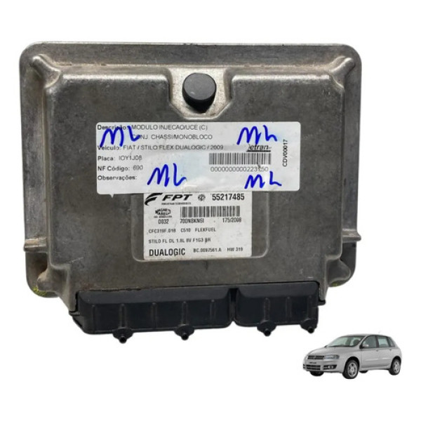 Módulo Injeção Fiat Stilo 1.8 8v 2005 A 2011  55217485