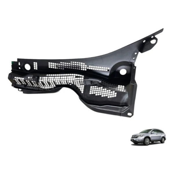 Grade Churrasqueira Honda Crv 2007 A 2011 Lado Esquerdo Preto Plástico
