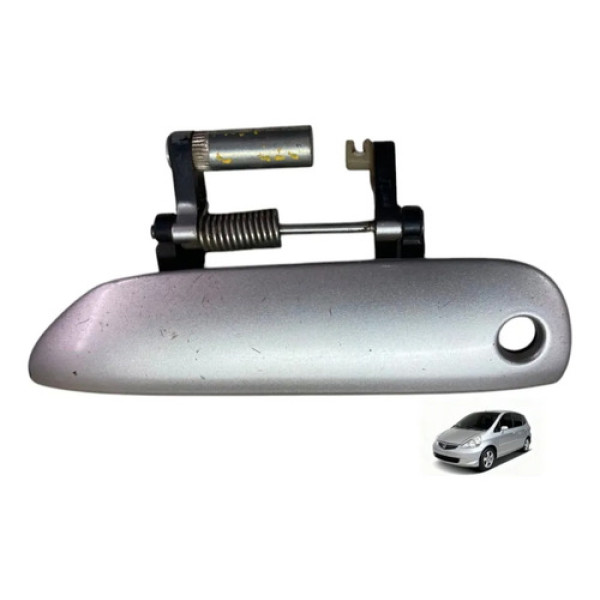 Maçaneta Externa Dianteira Lado Esquerdo Honda Fit 2008 2013 Prateado