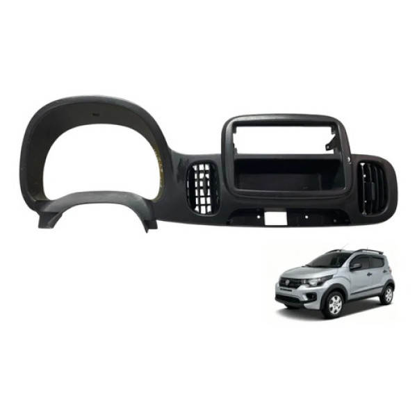Moldura Painel Central Fiat Mobi 2015 A 2023 Original Preto