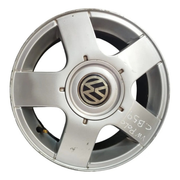 Roda Liga Leve Aro 15 5x100 Volkswagen Golf Fox Polo Avulsa Prateado