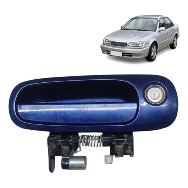 Maçaneta Externa Dianteira Direita Toyota Corolla 1998 2002 Azul-escuro Dianteira