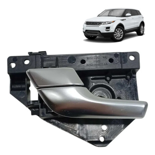 Maçaneta Interna Diant Esquerda Land Rover Evoque 2012 2015 Prateado Dianteira/traseira