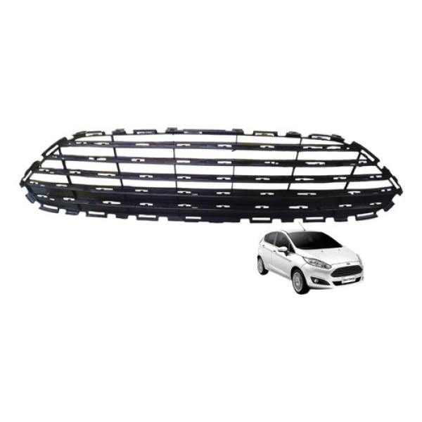 Grade Frontal Dianteira Ford New Fiesta 2014 15 16 2017 2018 Preto Fosco