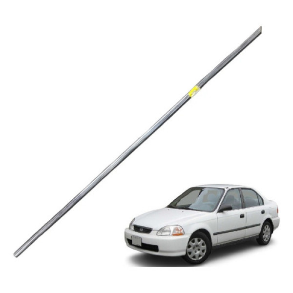 Pestana Friso Vidro Porta Direita Honda Civic 1996 1999 2000 Prateado