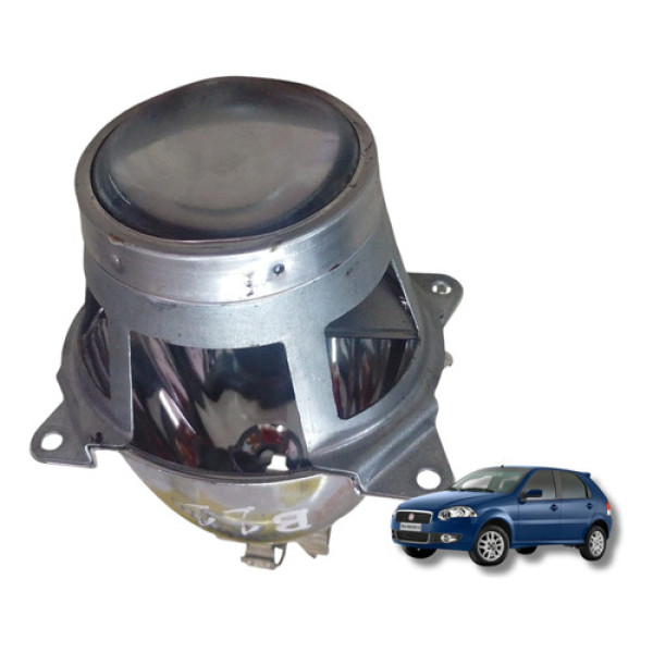 Foco Olho Interno Farol Fiat Palio Siena Strada 2005 A 2010 Prateado