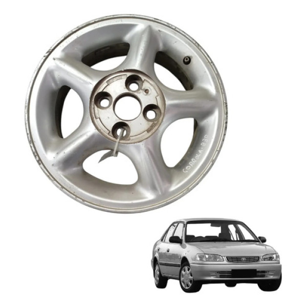 Roda Liga Leve Aro 14 Corolla 1998 1999 2000 2001 2002 Prateado
