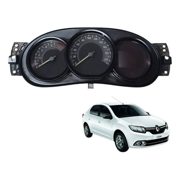 Painel Instrumentos Conta Giro Renault Logan Sandero 2013 17 Preto