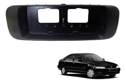 Acabamento Suporte Placa Traseira Honda Civic 1994 A 1998 Preto