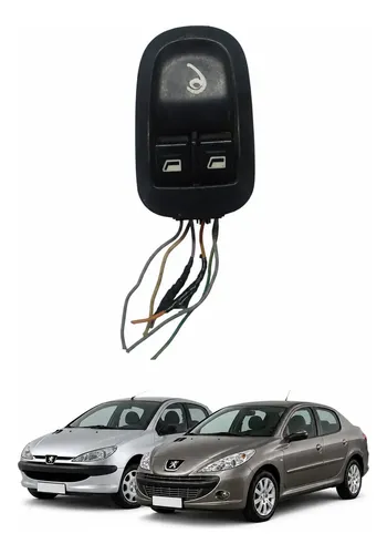 Chave Botão Vidro Elétrico Peugeot 206 207 Duplo Original