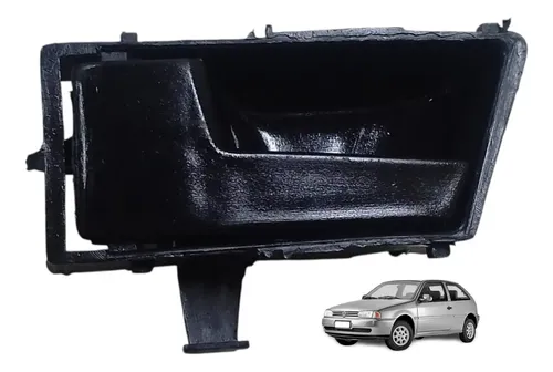 Maçaneta Interna Esquerda Vw Santana Gol Quadrado 88 A 95 Preto Dianteira