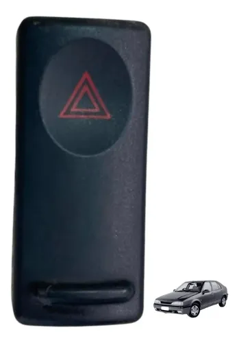 Pisca Alerta Renault R19 1.6 1.8 1992 A 1997 Preto