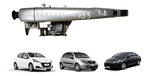 Maçaneta Traseira Esquerda Peugeot 208 308 408 Citroen C3 C4 Prateado