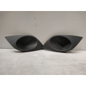 Par Moldura Grade Farol Milha Palio G5 2015 Preto Sem Furo