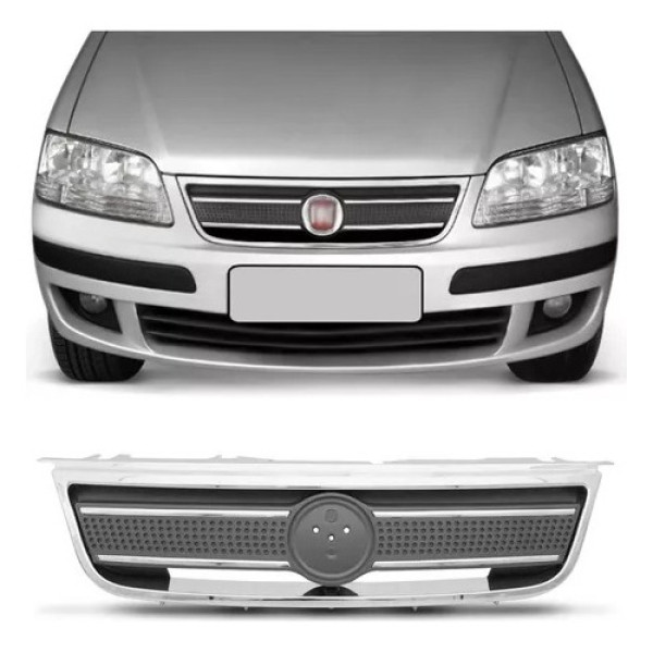 Grade Dianteira Fiat Idea 2004 A 2009 Cromada