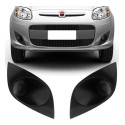 Par Moldura Grade Farol Milha Palio G5 2015 Preto Sem Furo