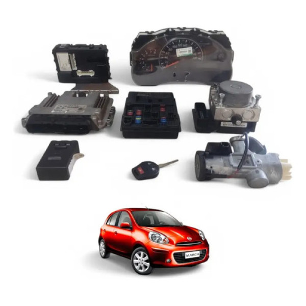 Kit Módulo Injeção Nissan March 1.6 16v Flex 2013 Original