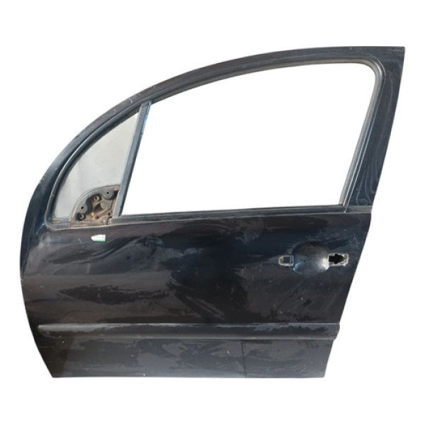 Porta Dianteira P/recuperar Citroën C3 Esq 2003 2004 A 2011 Preto
