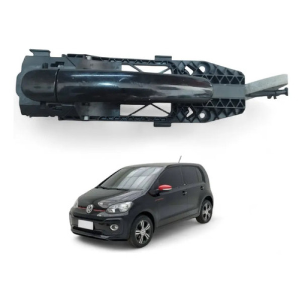 Maçaneta Externa Traseira Direita Vw Up! 2013 A 2015 Preto Traseira