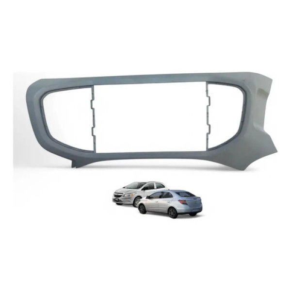 Moldura Console Multimídia Onix Prisma 2013 A 2019 Original Cinza (primer)