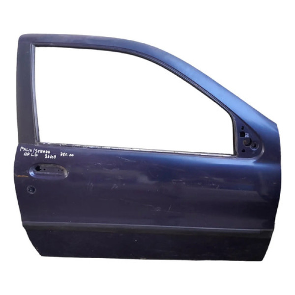 Porta Lado Direito Fiat Strada Palio 1996 A 2003 Filé Dianteira Direito Azul
