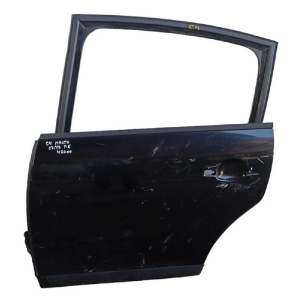 Porta Traseira Esquerda Citroen C4 Hacth 2007 A 2012  Traseira Esquerdo Preto