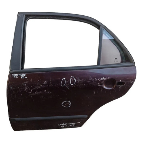 Porta Traseira Esquerda Fiat Marea Brava 1994 Traseira Esquerdo Vermelho