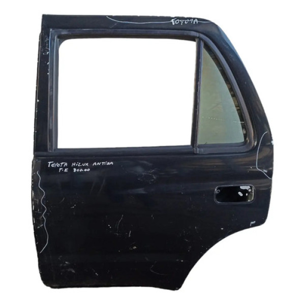 Porta Traseira Esquerda Toyota Hilux Antiga Com Massa Traseira Esquerdo Preto