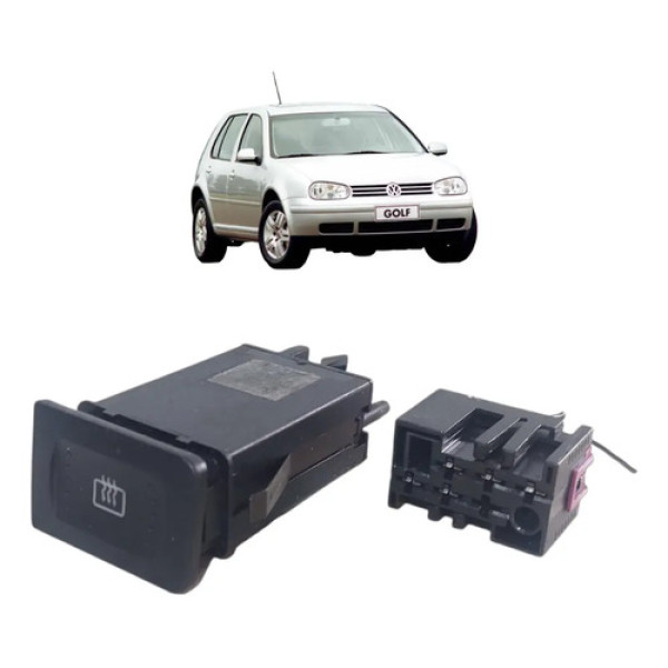 Botão Desembaçador Traseiro Vidro Golf 1999 A 2006 C Tomada