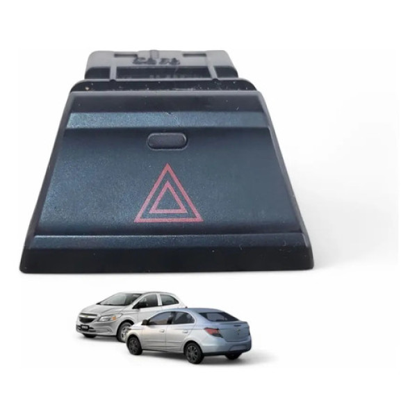 Botão Interruptor Alerta Ônix Prisma 2013/16 94704614 Origin Preto