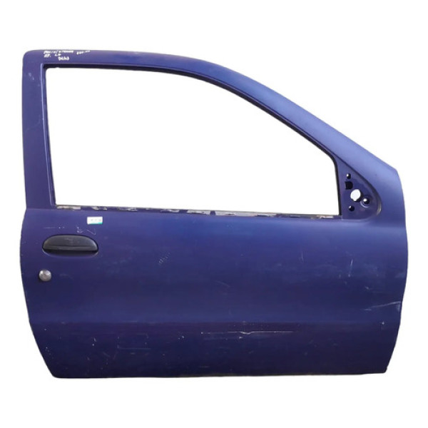 Porta Lado Direita Fiat Palio Strada 2 Portas 1996 A 2003 Dianteira Direito Azul
