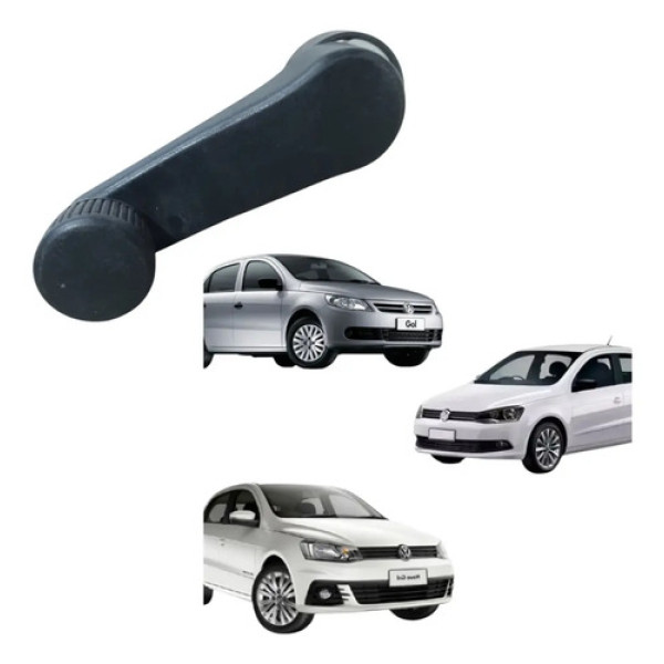 Manivela Elevação Vidro Vw Gol Voyage 2009 A 2023 5x0837581 Preto