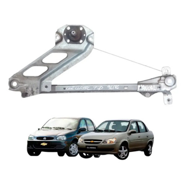 Máquina Vidro Manual Traseiro Direito Classic 1996 A 2016