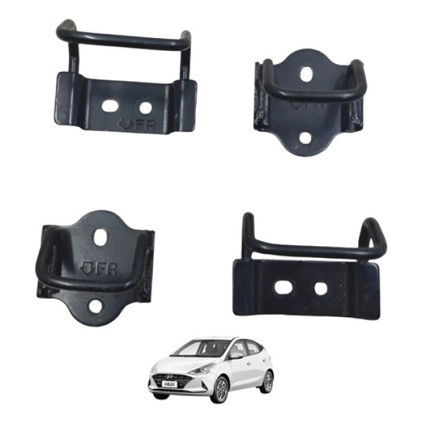 Jogo Suporte Banco Traseira Hb20 Hatch 2020 A 22 Original Preto