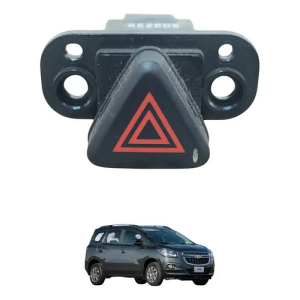 Botão Interruptor Pisca Alerta Cobalt Spin Cruze 2013 A 2016 Preto