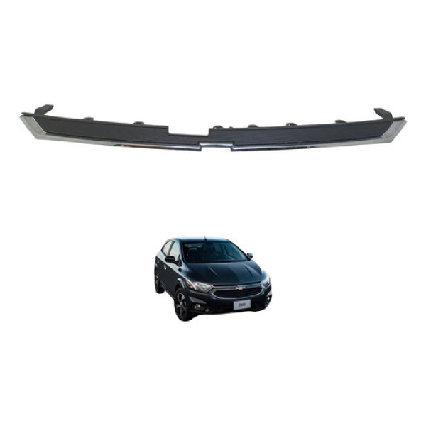 Grade Onix Prisma Superior 2017 2018 2019 Original Preto E Cromado