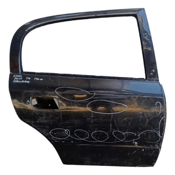 Porta Traseira Direita Gm Astra 1999 A 2011 Pra Recuperar  Traseira Direito Preto