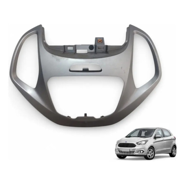 Moldura Painel Central Ford Ka 2014 A 2018 Original Cinza