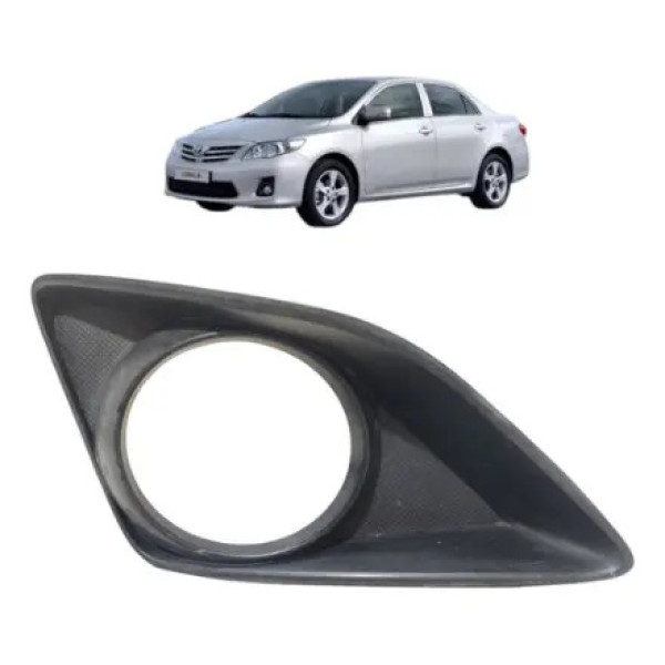 Moldura Farol Milha Direito Corolla 2009 A 2014 8148102140 Cinza Direito