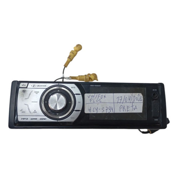 Dvd Player Som Automotivo Original H-buster Fox 2003 A 2010 Preto